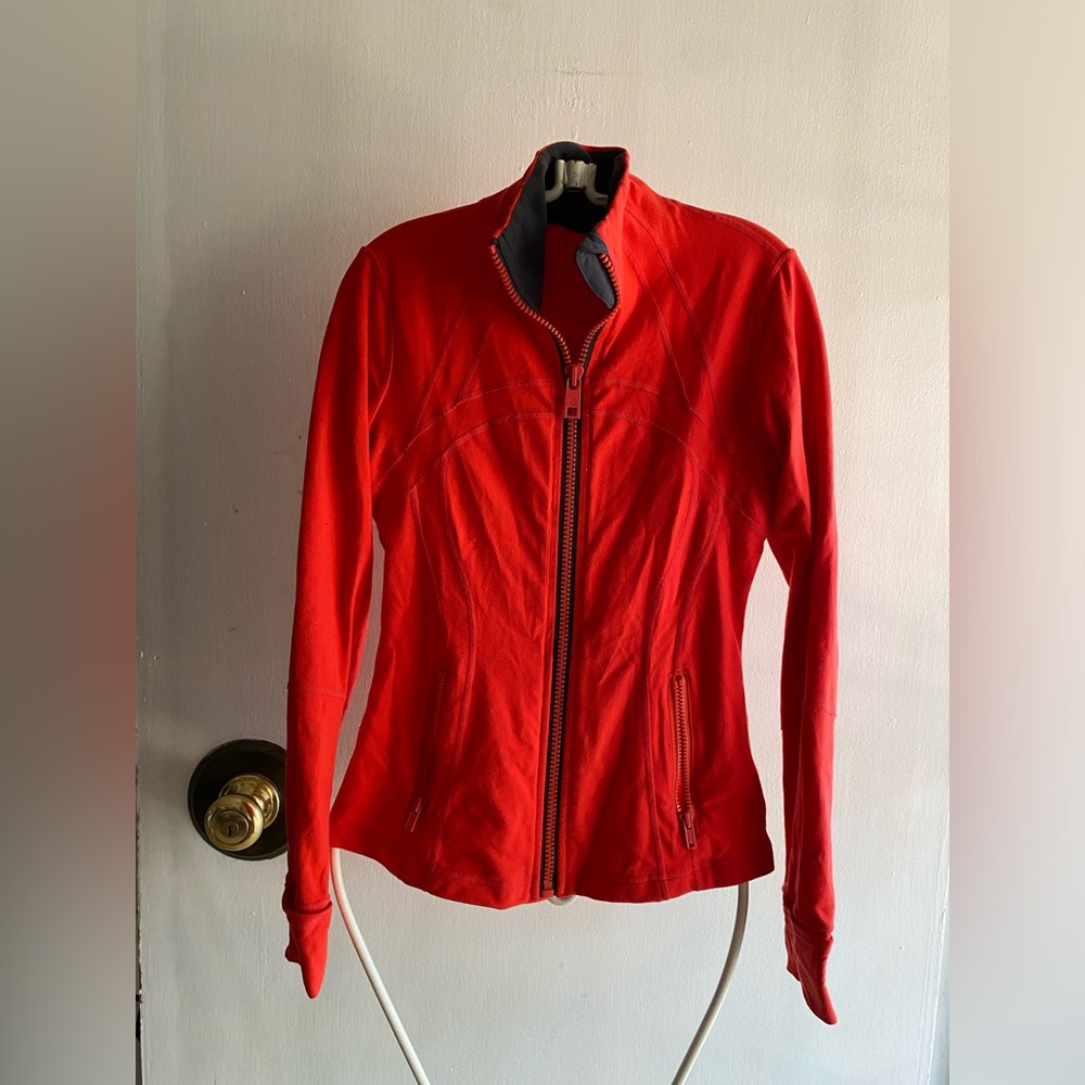 Orange LuLu Lemon running jacket XS